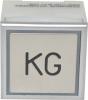 ZB Taster STEP C flach, Quttierung rot, Symbol "KG"